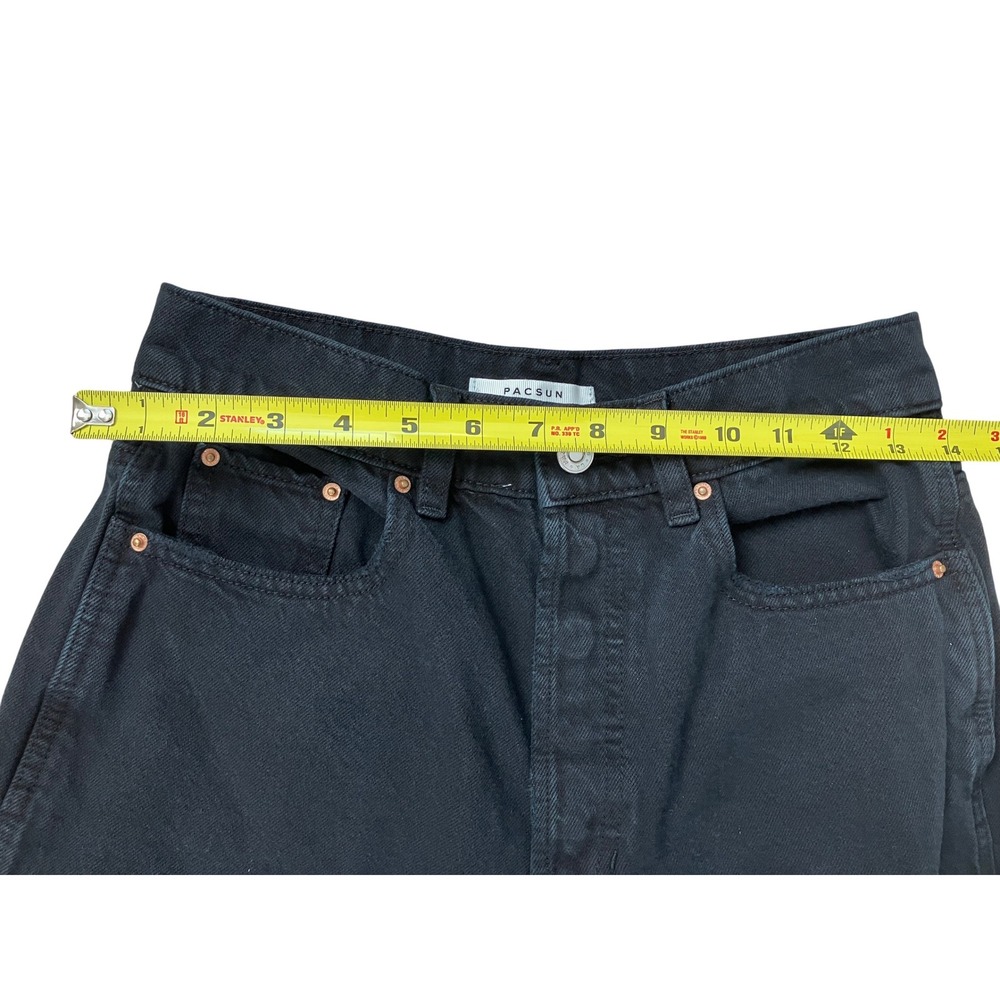 PacSun Black Baggy Distressed Jeans Womens Size‎ 26 Wide Leg Ripped Denim - Picture 8 of 8